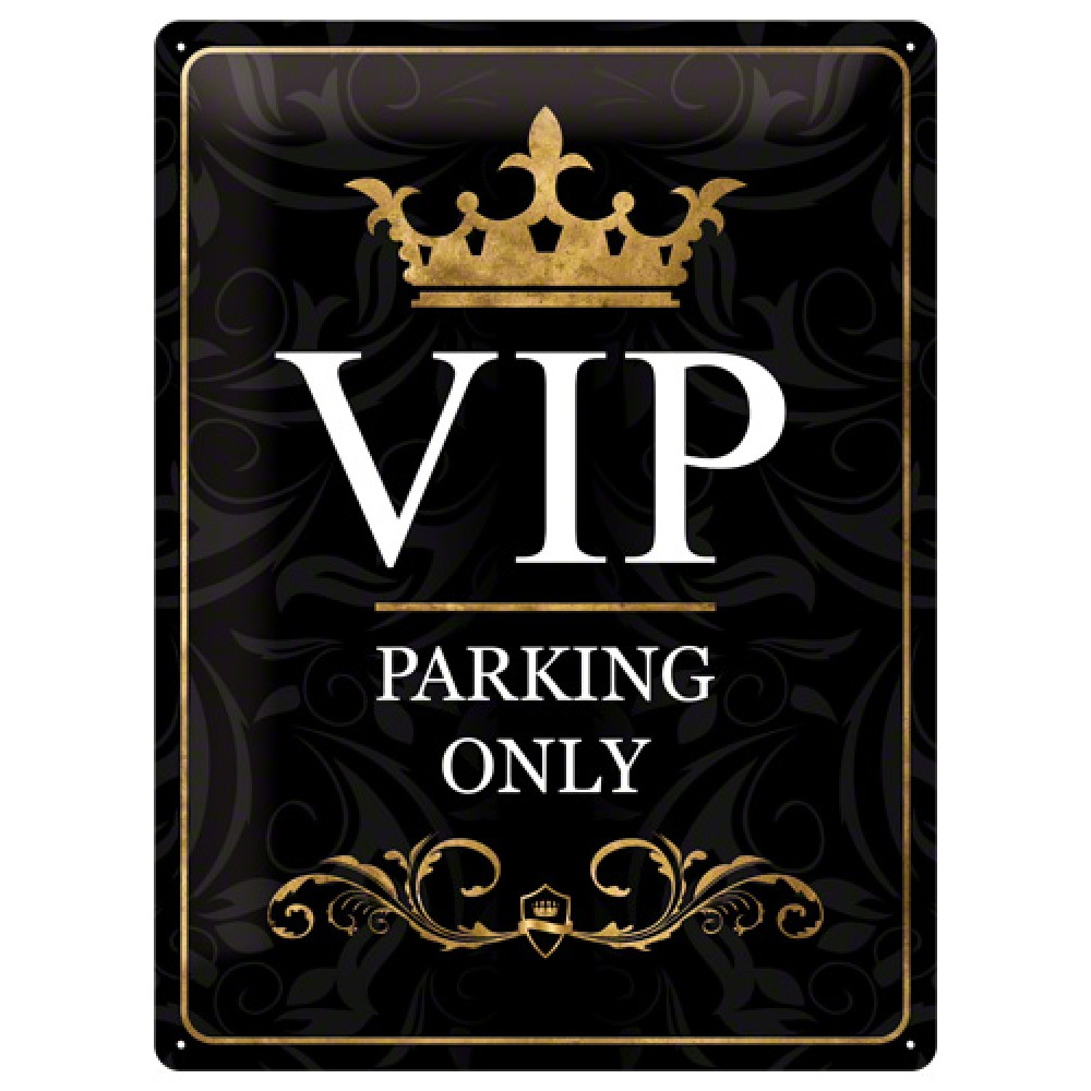 Placa metalica - VIP Parking Only - 30x40 cm